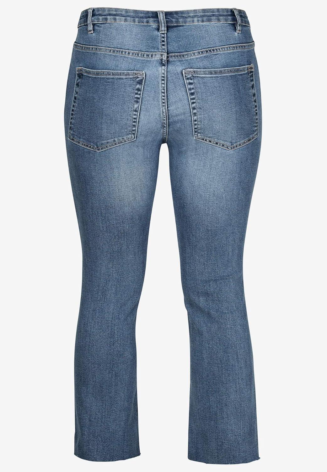 image:imageEllos Plus Size Crop Bootcut JeansWhite
