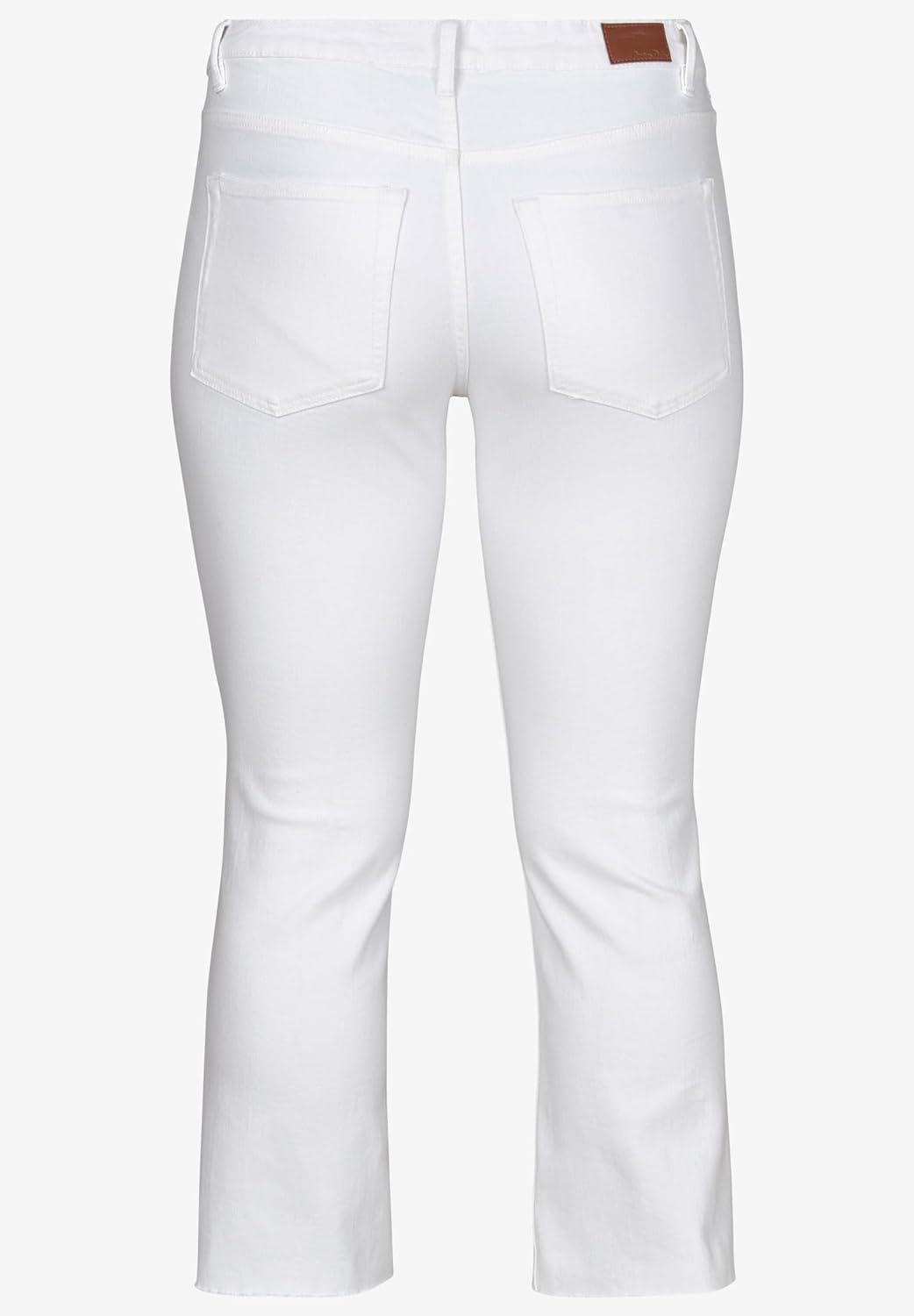 image:imageEllos Plus Size Crop Bootcut JeansWhite