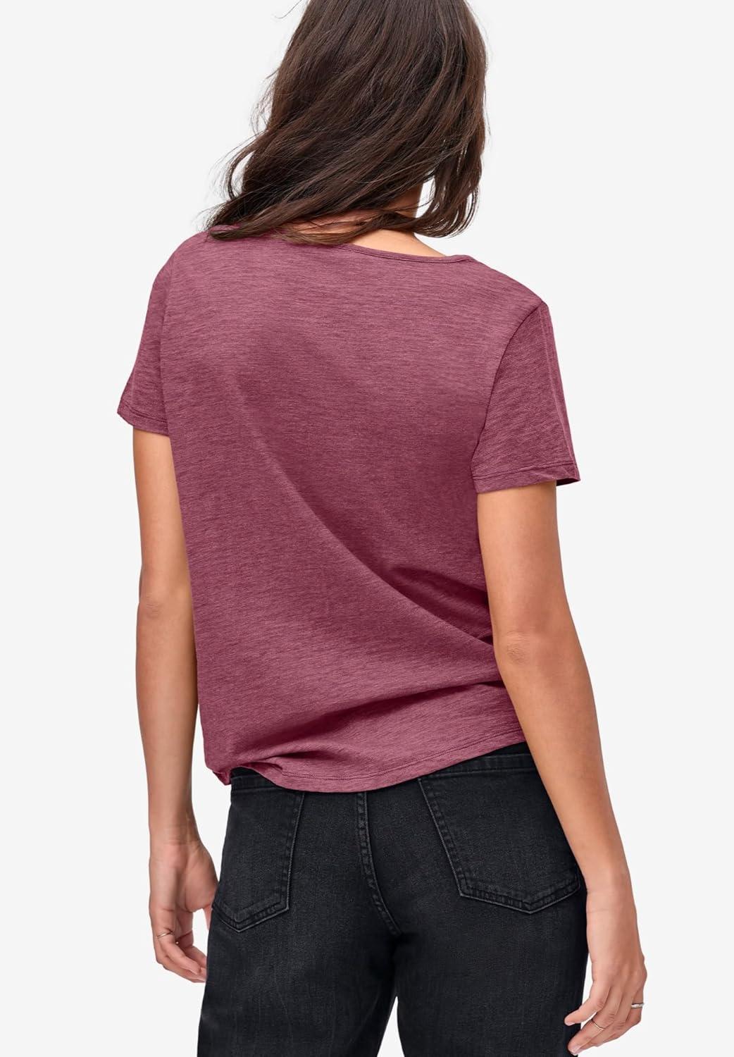 image:imageEllos Plus Size Love Graphic TeeBurgundy Rose Heart
