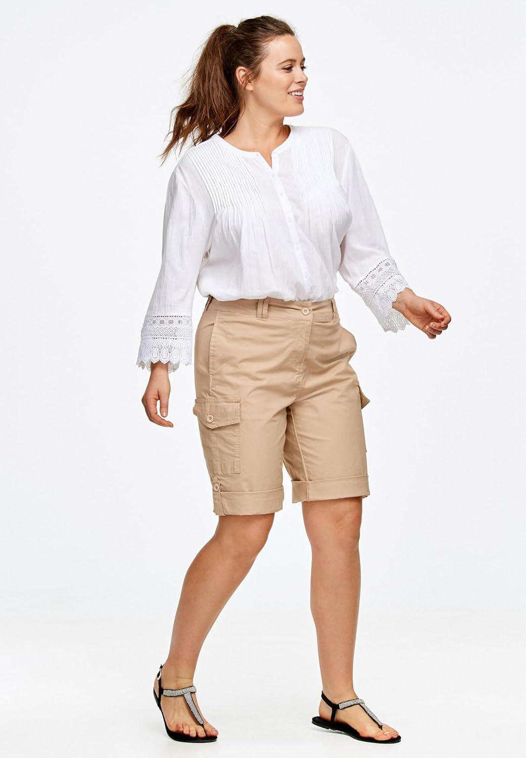 image:imageellos Plus Size Convertible Cargo ShortsNew Khaki