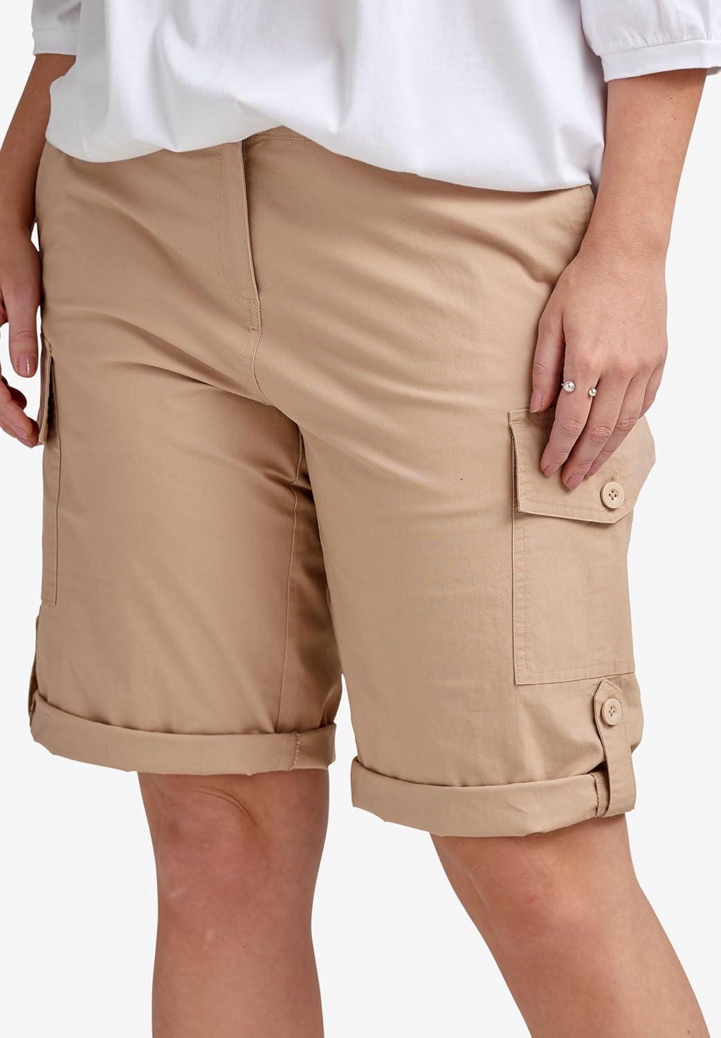 image:imageellos Plus Size Convertible Cargo ShortsNew Khaki