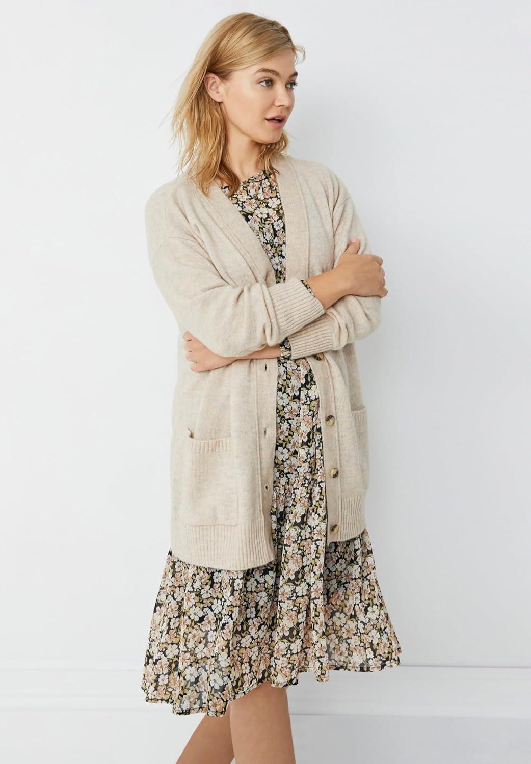 image:imageellos Plus Size Sheer Overlay Tiered DressBlack Ivory Floral