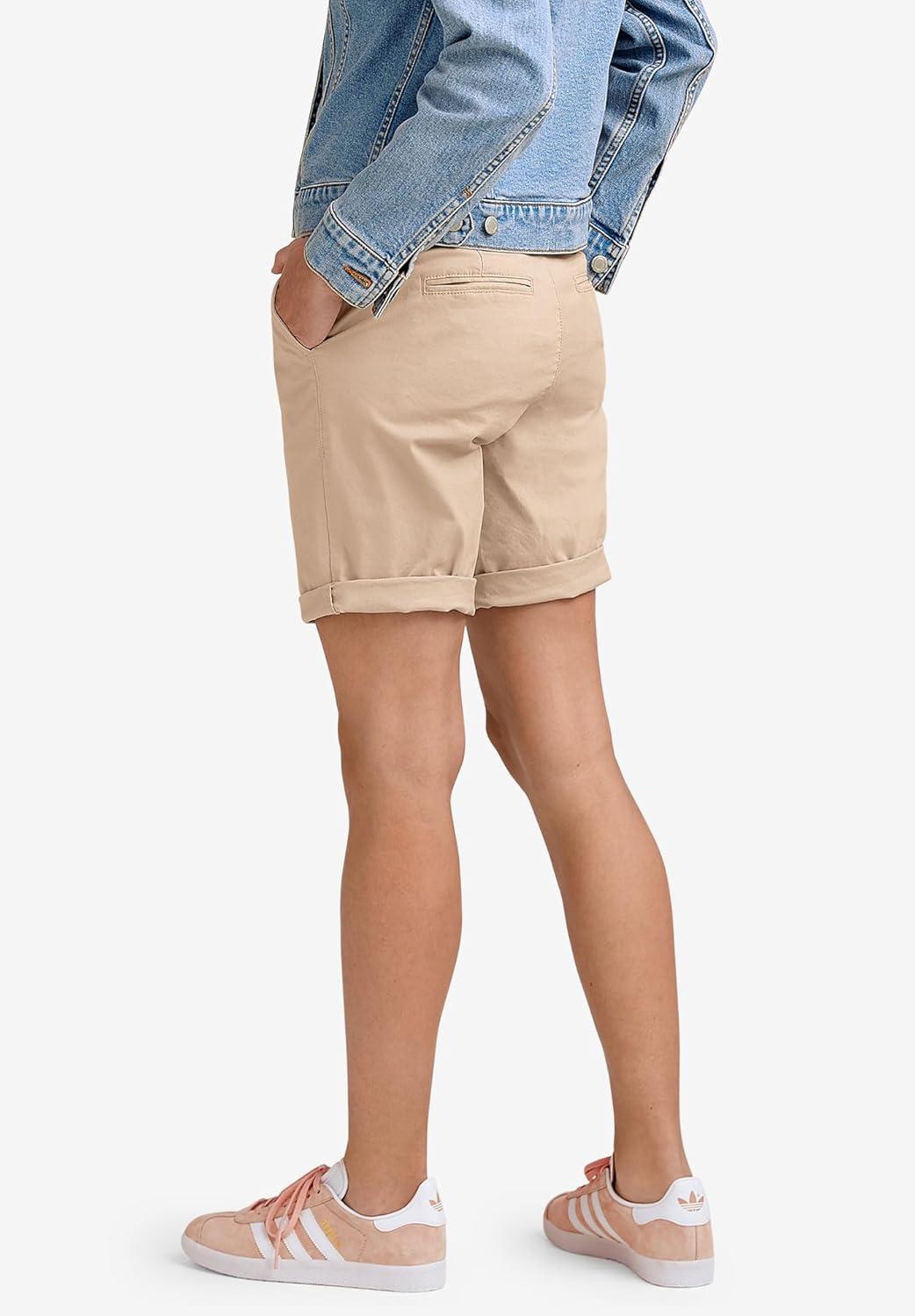 image:imageellos Plus Size Stretch Chino MidRise Bermuda ShortsBlack
