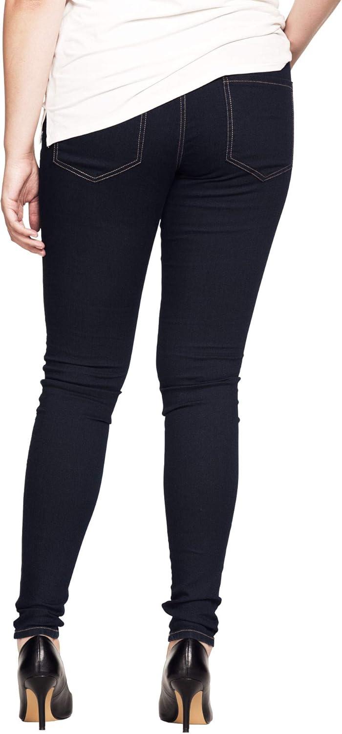 image:imageellos Plus Size Stretch Denim MidRise PullOn 4 Pocket JeggingsIndigo