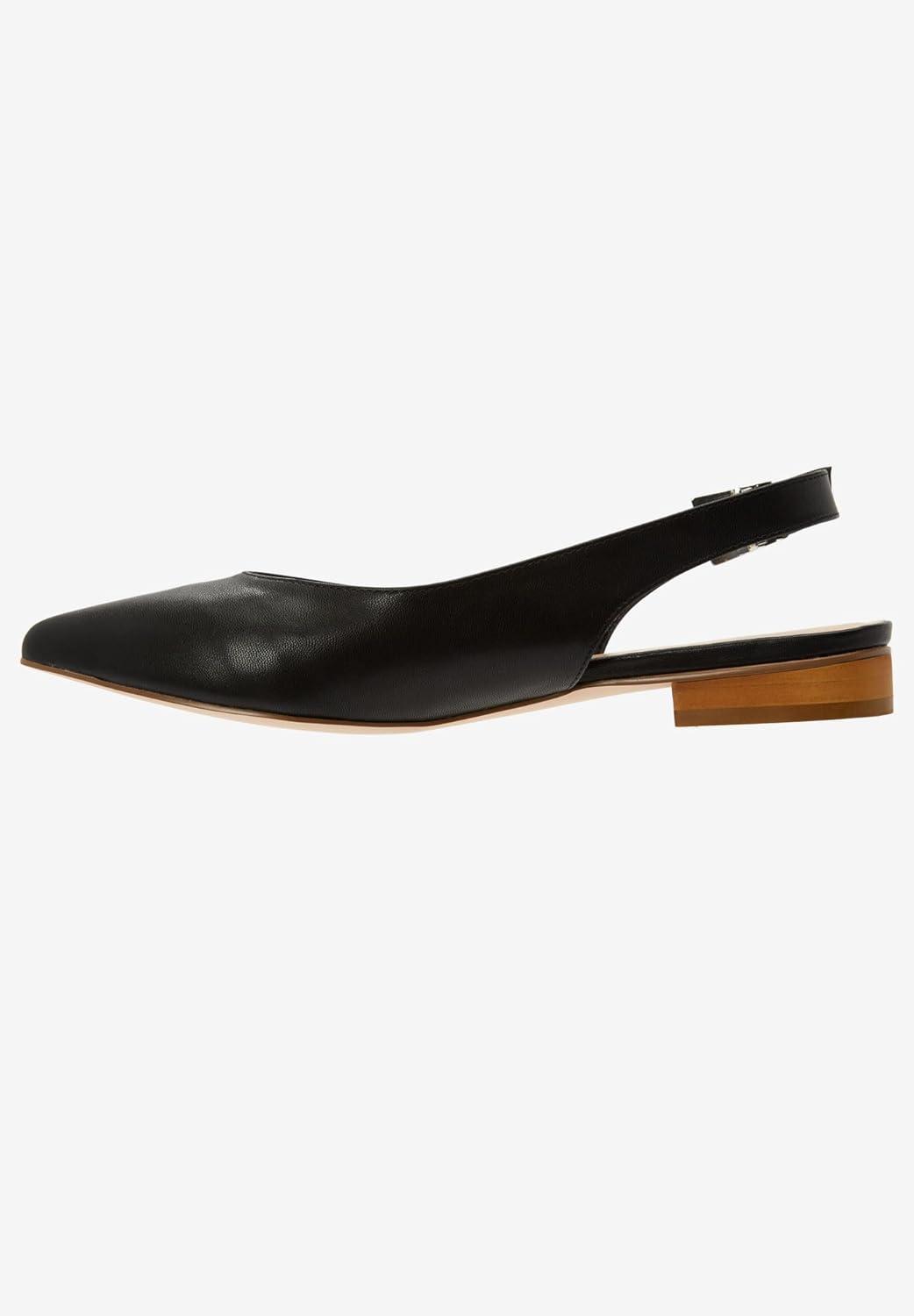 image:imageellos Womens Slingback Flats Wide Widths AvailableSilver Metallic