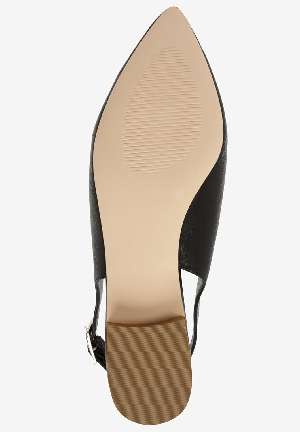 image:imageellos Womens Slingback Flats Wide Widths AvailableSilver Metallic