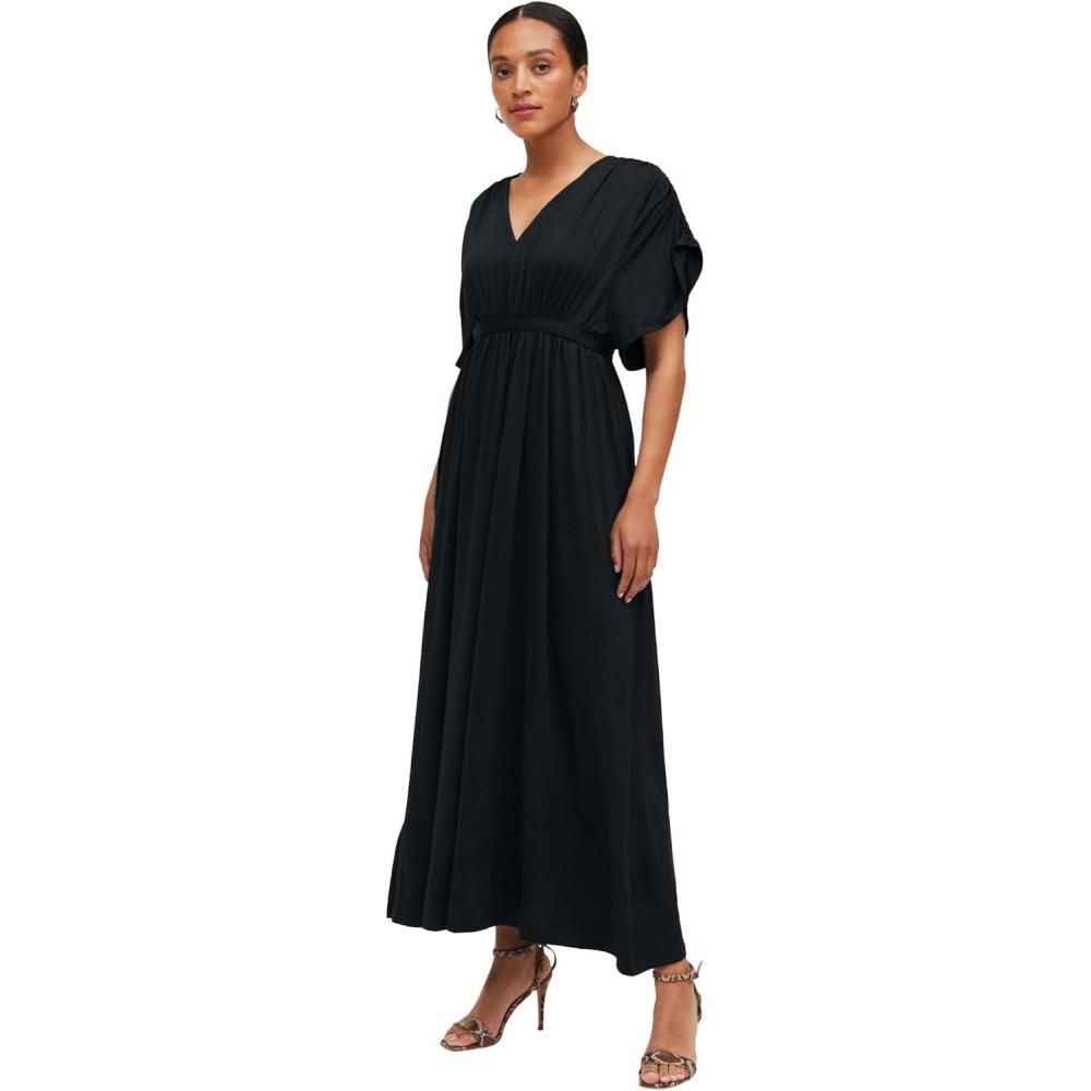 image:imageEllos Plus Size Knit TieBack MaxiBlack