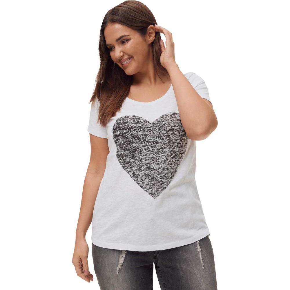 image:imageEllos Plus Size Love Graphic TeeWhite Heart