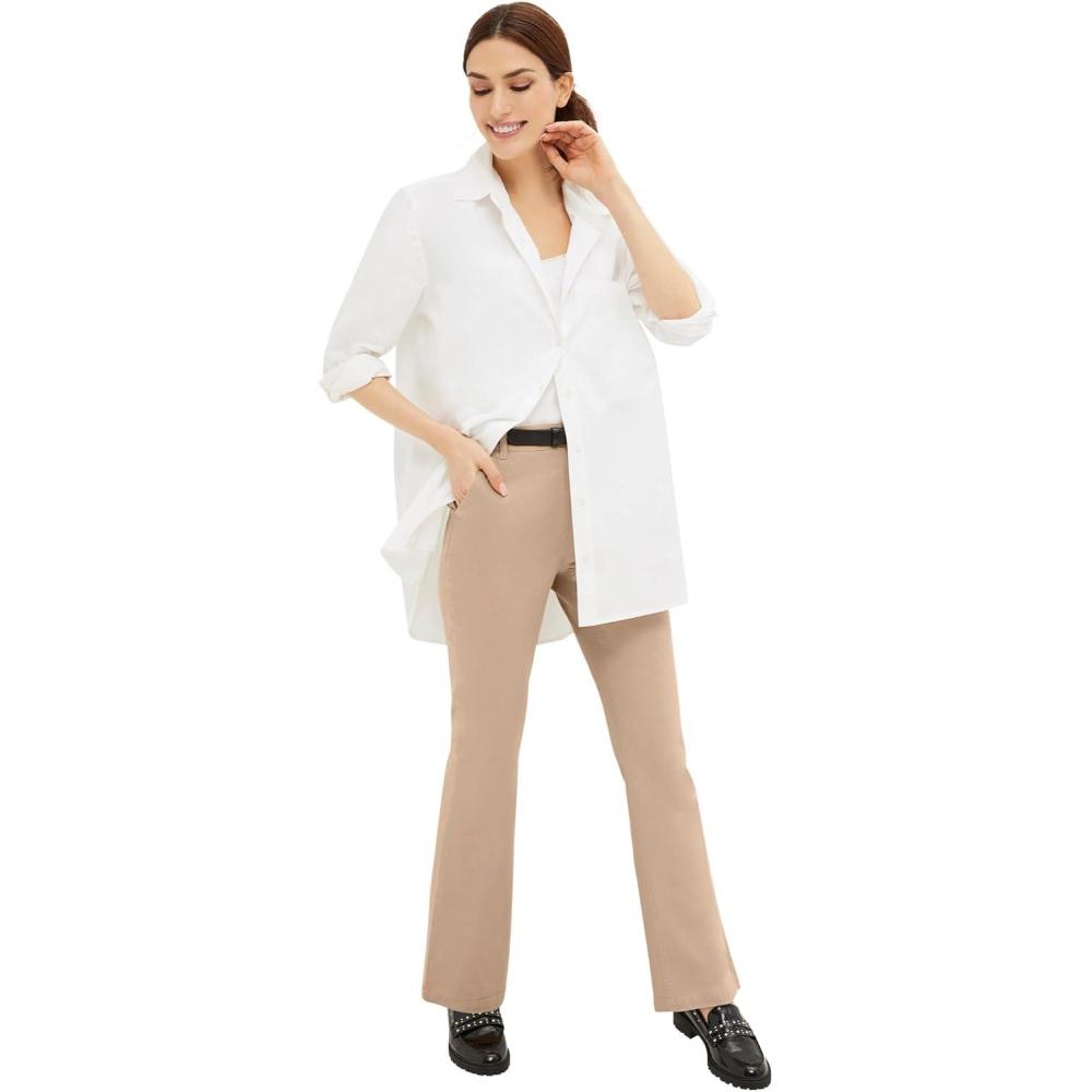 image:imageellos Plus Size Stretch Chino MidRise Classic Bootcut PantsNew Khaki