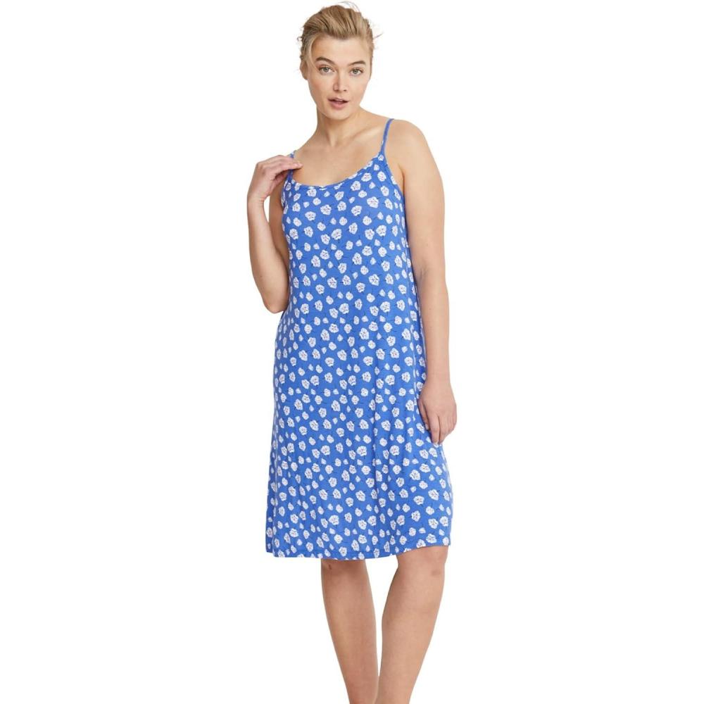 image:imageellos Plus Size Stretch Knit Scoop Neck Tank A Line DressRoyal Periwinkle Floral