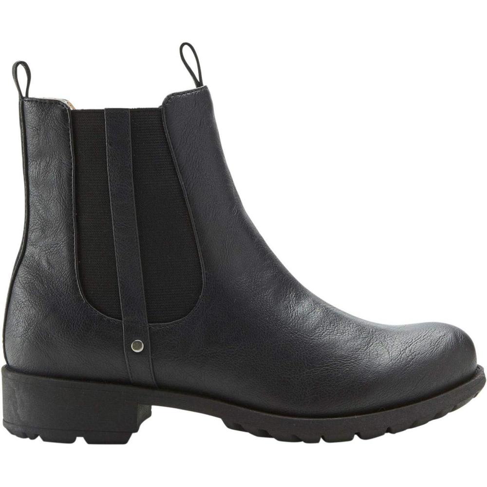 image:imageellos Womens Wide Width Sherpa Lined Faux Leather Chelsea BootieBlack