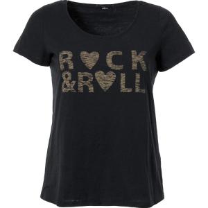 Ellos Plus Size Love Graphic Tee(Black Rock and Roll)