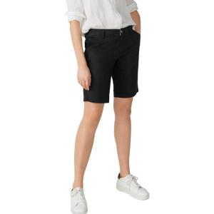 ellos Plus Size Stretch Chino Mid-Rise Bermuda Shorts(Black)