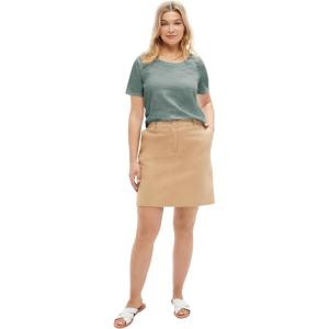ellos Plus Size Stretch Chino Mid-Rise Skort(Grey Spruce)