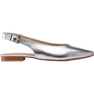 ellos Women’s Slingback Flats (Wide Widths Available)(Silver Metallic)