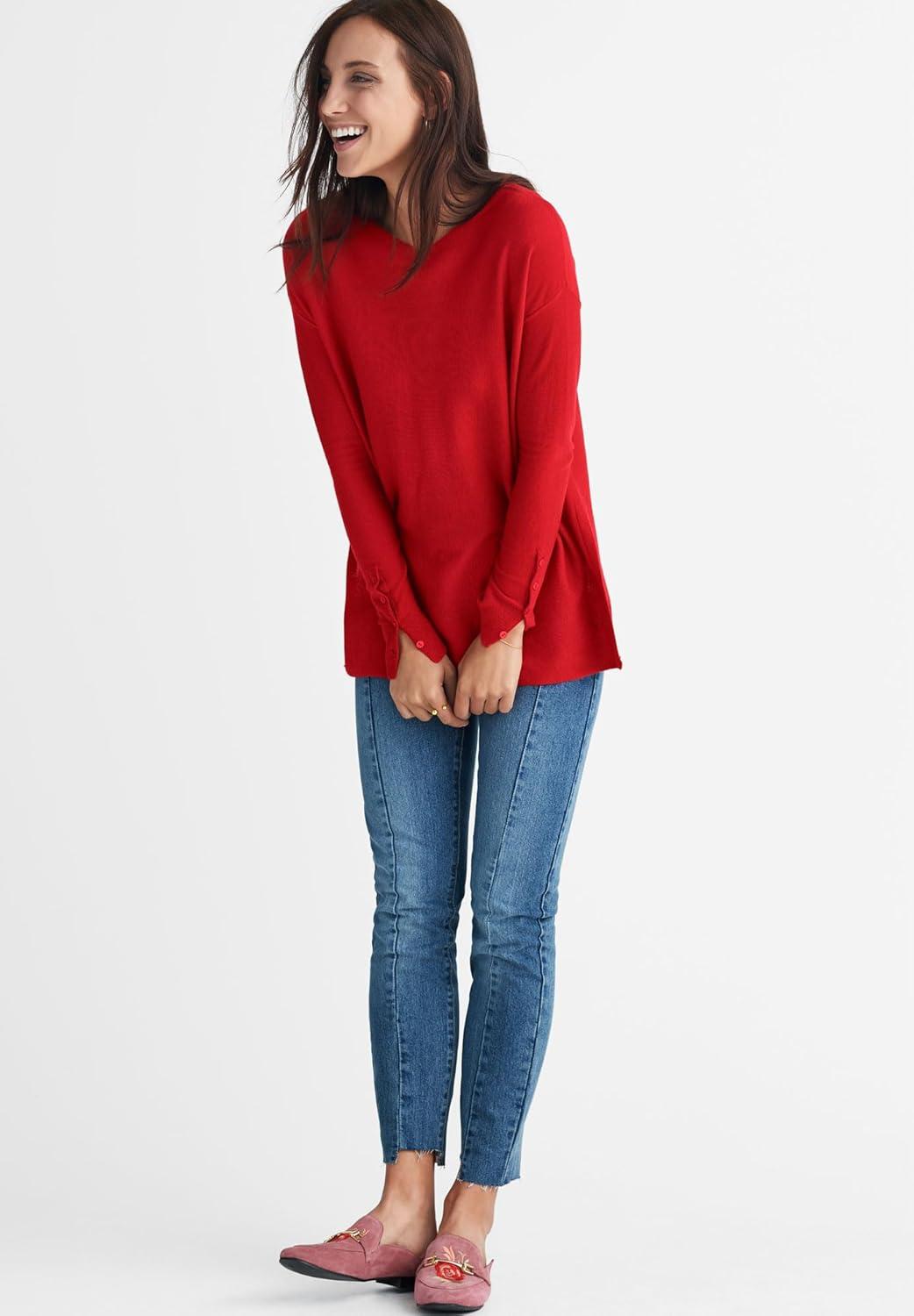 image:imageEllos Plus Size Boatneck Sweater TunicNavy