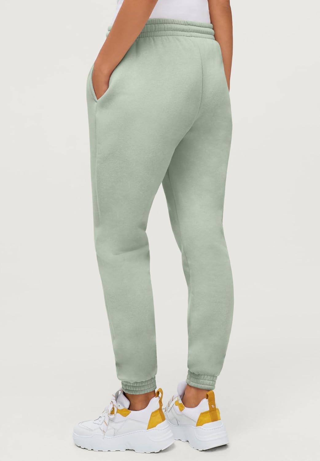 image:imageEllos Plus Size Drawstring Waist Fleece SweatpantsDesert Sage