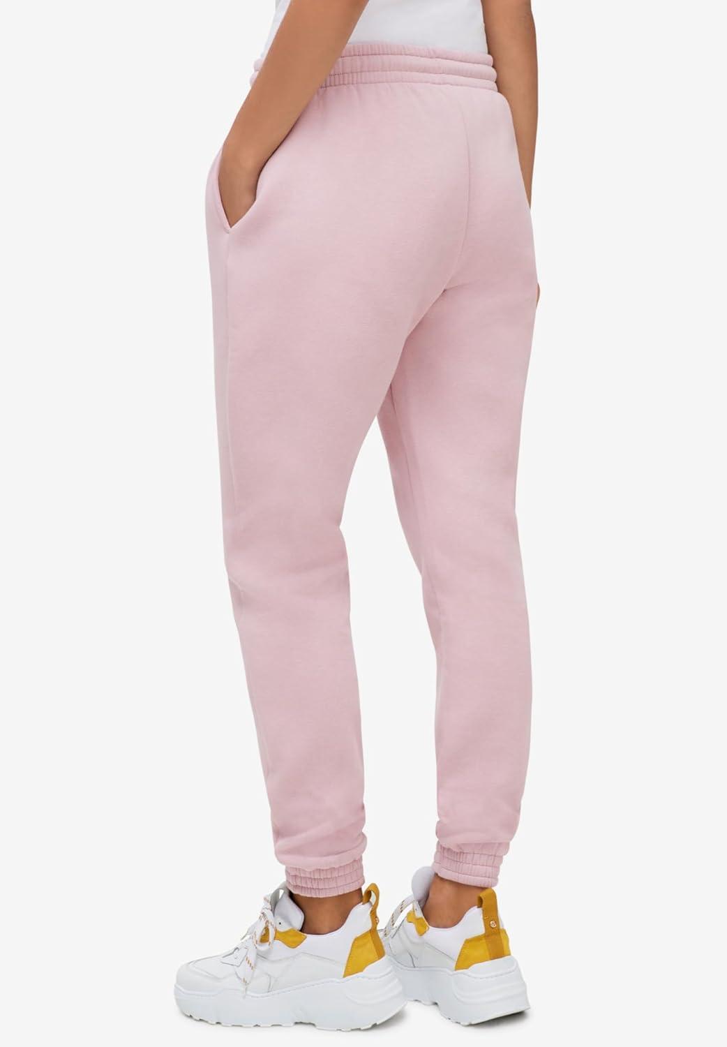 image:imageEllos Plus Size Drawstring Waist Fleece SweatpantsMisty Rose