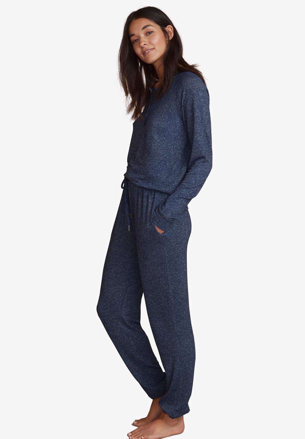image:imageEllos Plus Size Marled Knit Jogger PantsMarled Navy