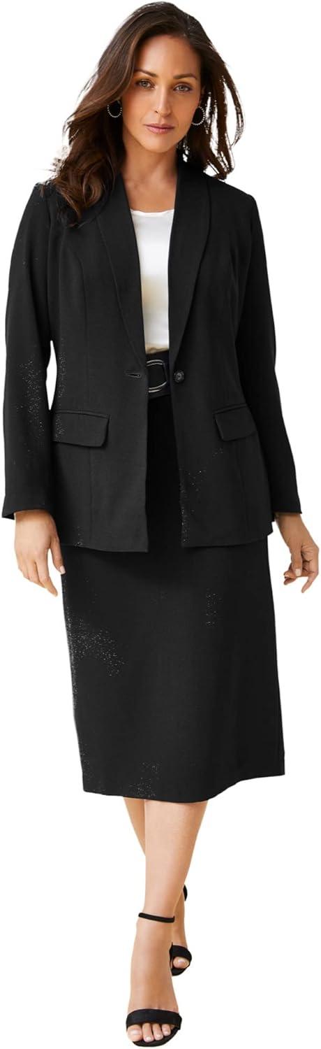 image:imageEllos Plus Size Notch Neck Crinkle TunicBlack White Stripe
