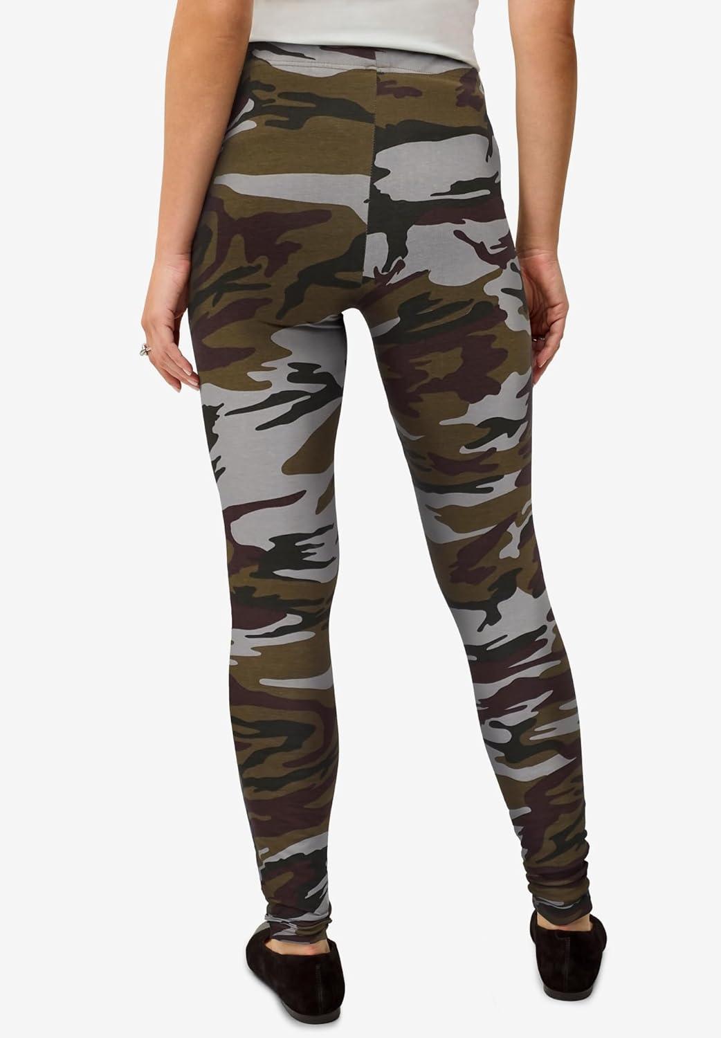 image:imageellos Plus Size Cotton Spandex Full Length LeggingsCamouflage