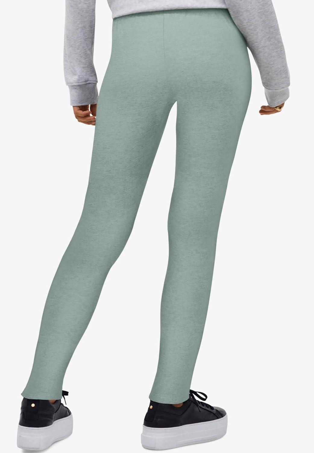 image:imageellos Plus Size Cotton Spandex Full Length LeggingsGrey Spruce