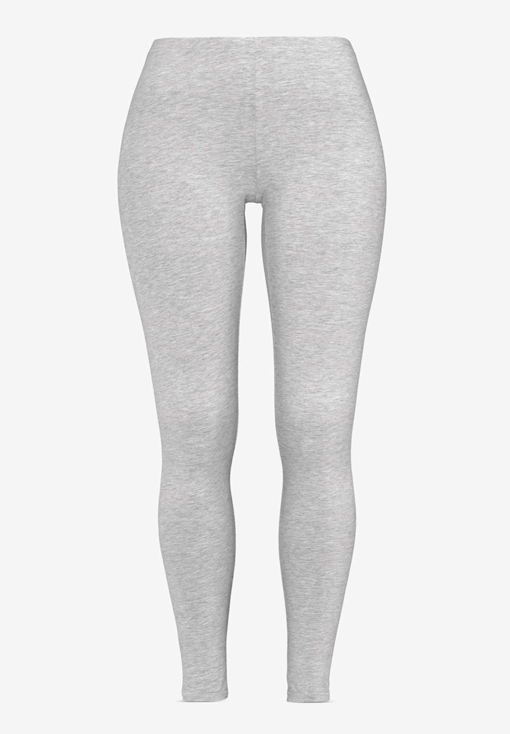 image:imageellos Plus Size Cotton Spandex Full Length LeggingsHeather Charcoal