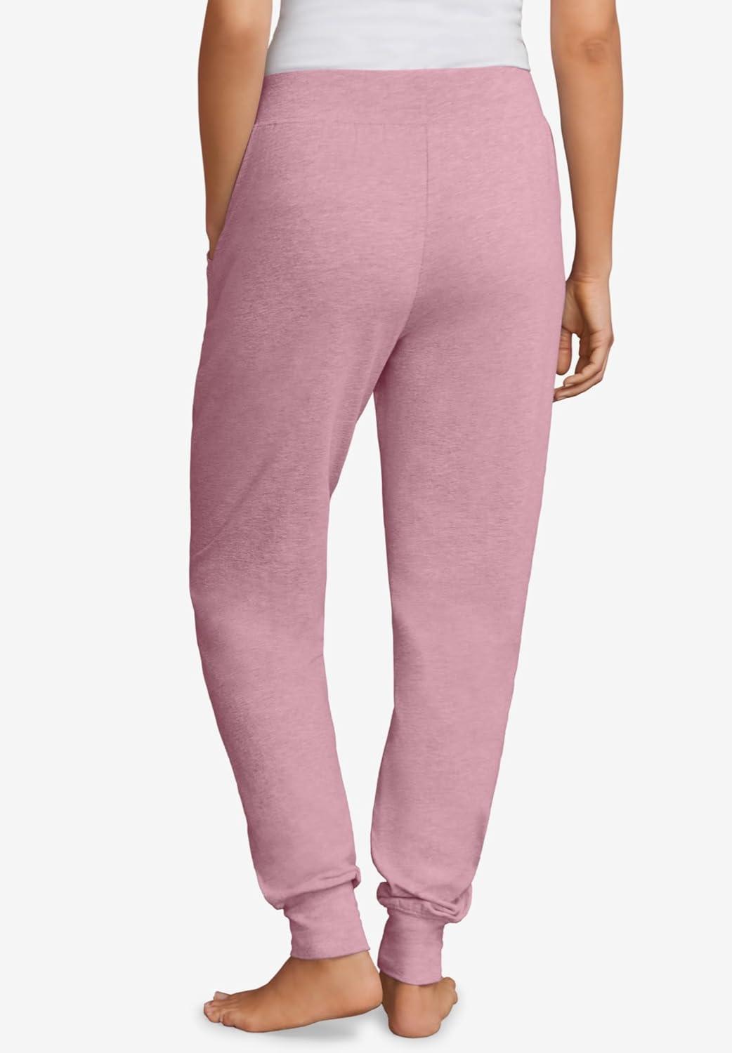 image:imageellos Plus Size Cotton Spandex Jogger Pull On PantsDusty Pink