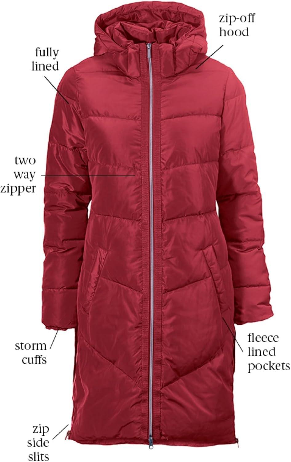 image:imageellos Plus Size Long Puffer CoatChocolate