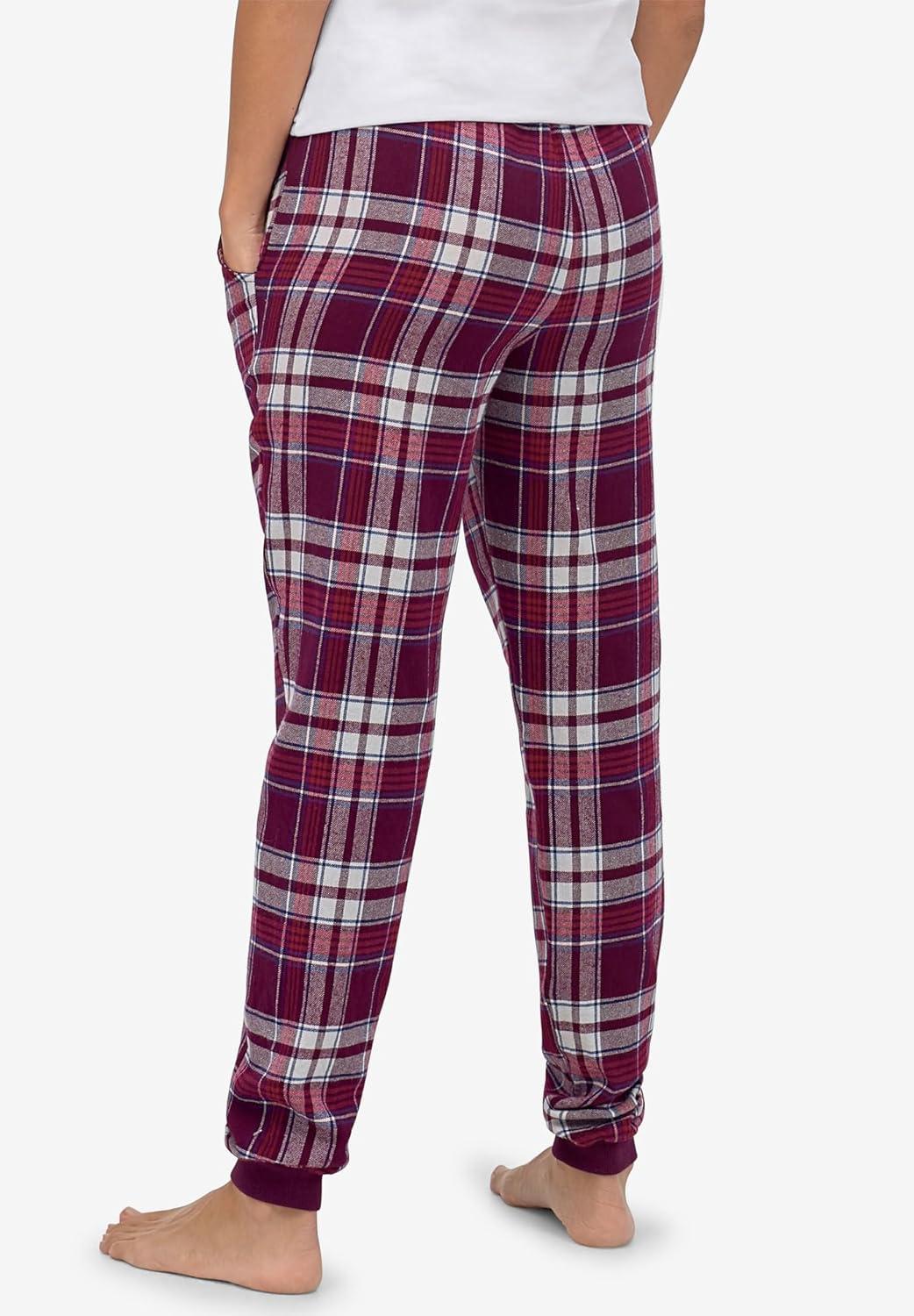 image:imageellos Plus Size Plaid Flannel Sleep PantsNavy Multi Plaid