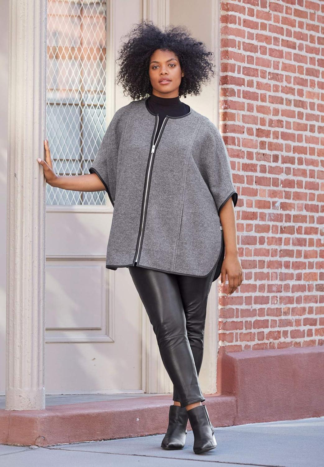 image:imageellos Plus Size Skinny Leather PantsBlack