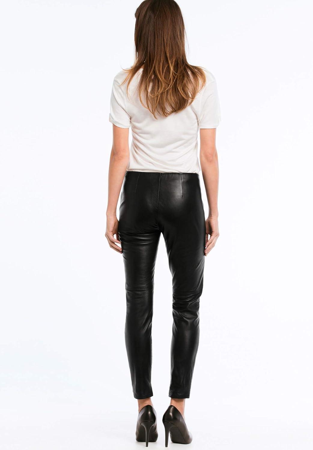 image:imageellos Plus Size Skinny Leather PantsBlack