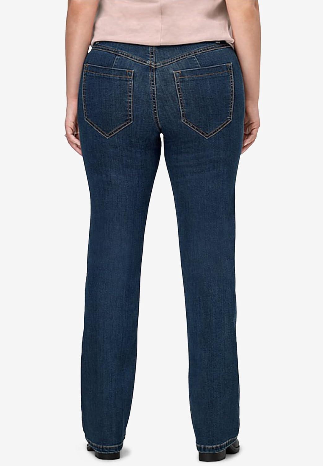 image:imageellos Plus Size Stretch MidRise Adjustable Waist Bootcut JeanLight Stonewash