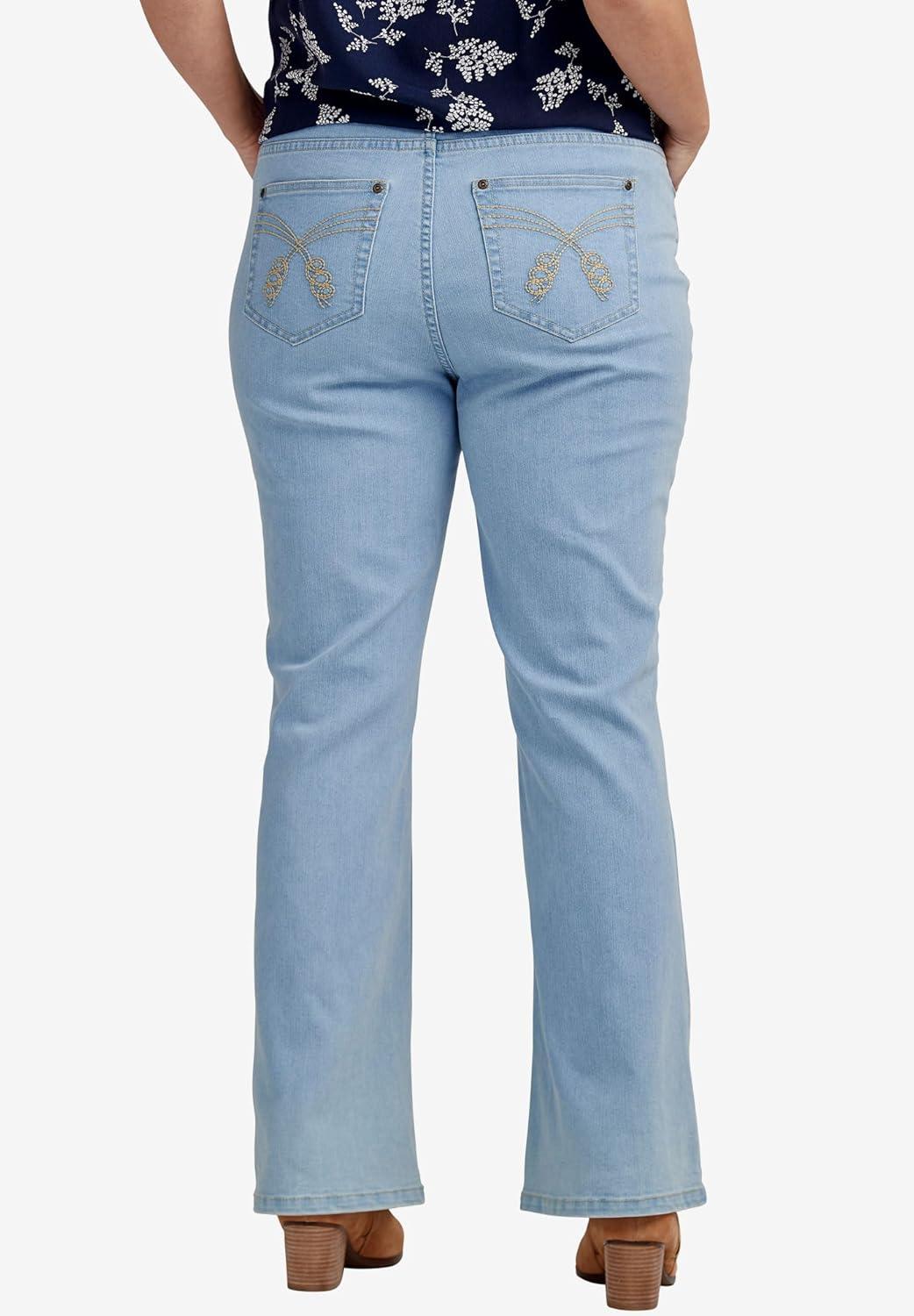 image:imageellos Plus Size Stretch MidRise Bootcut JeansBlack Denim