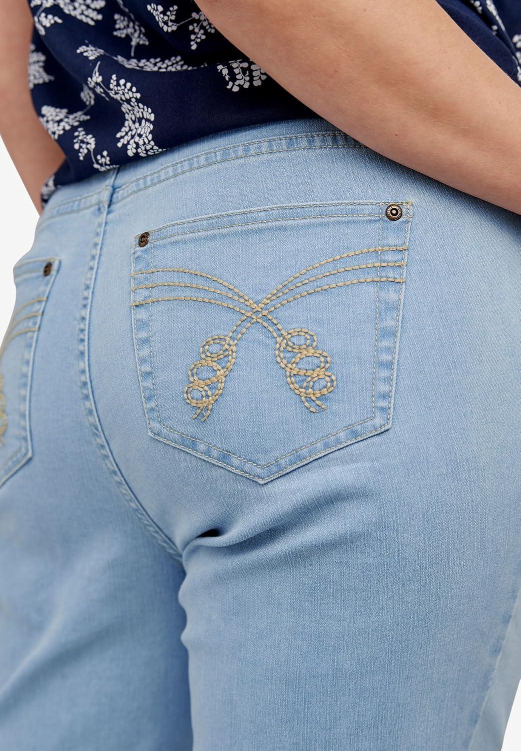 image:imageellos Plus Size Stretch MidRise Bootcut JeansBlack Denim