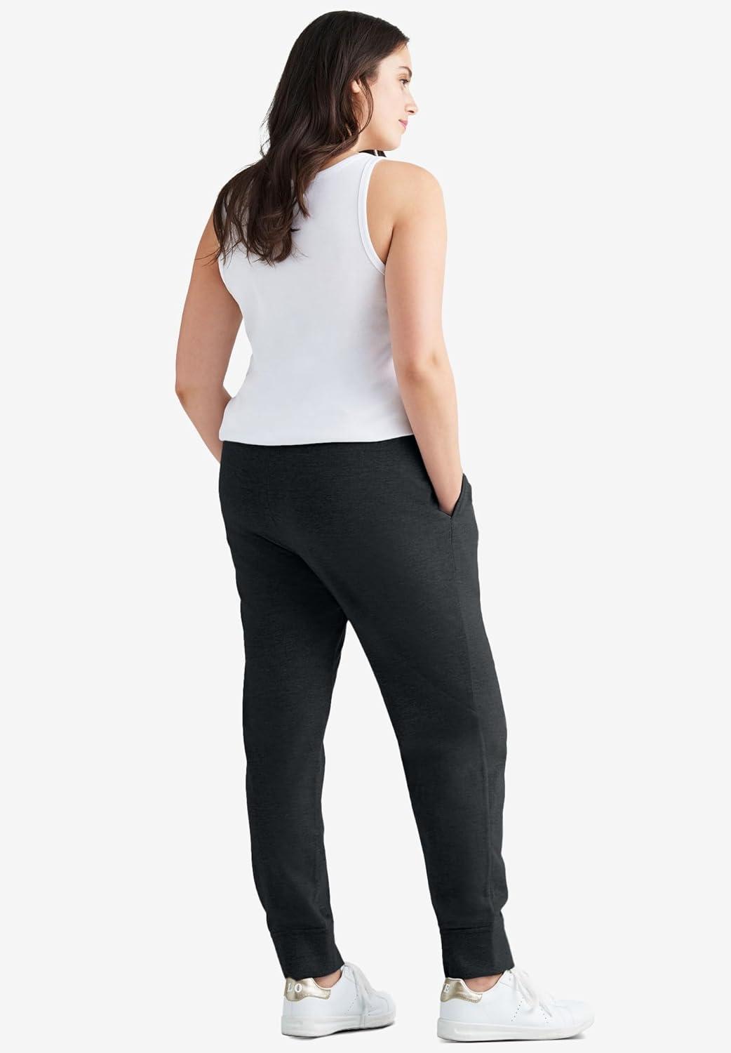 image:imageellos Plus Size Studio French Terry Drawstring Elastic Waistband JoggerBlack