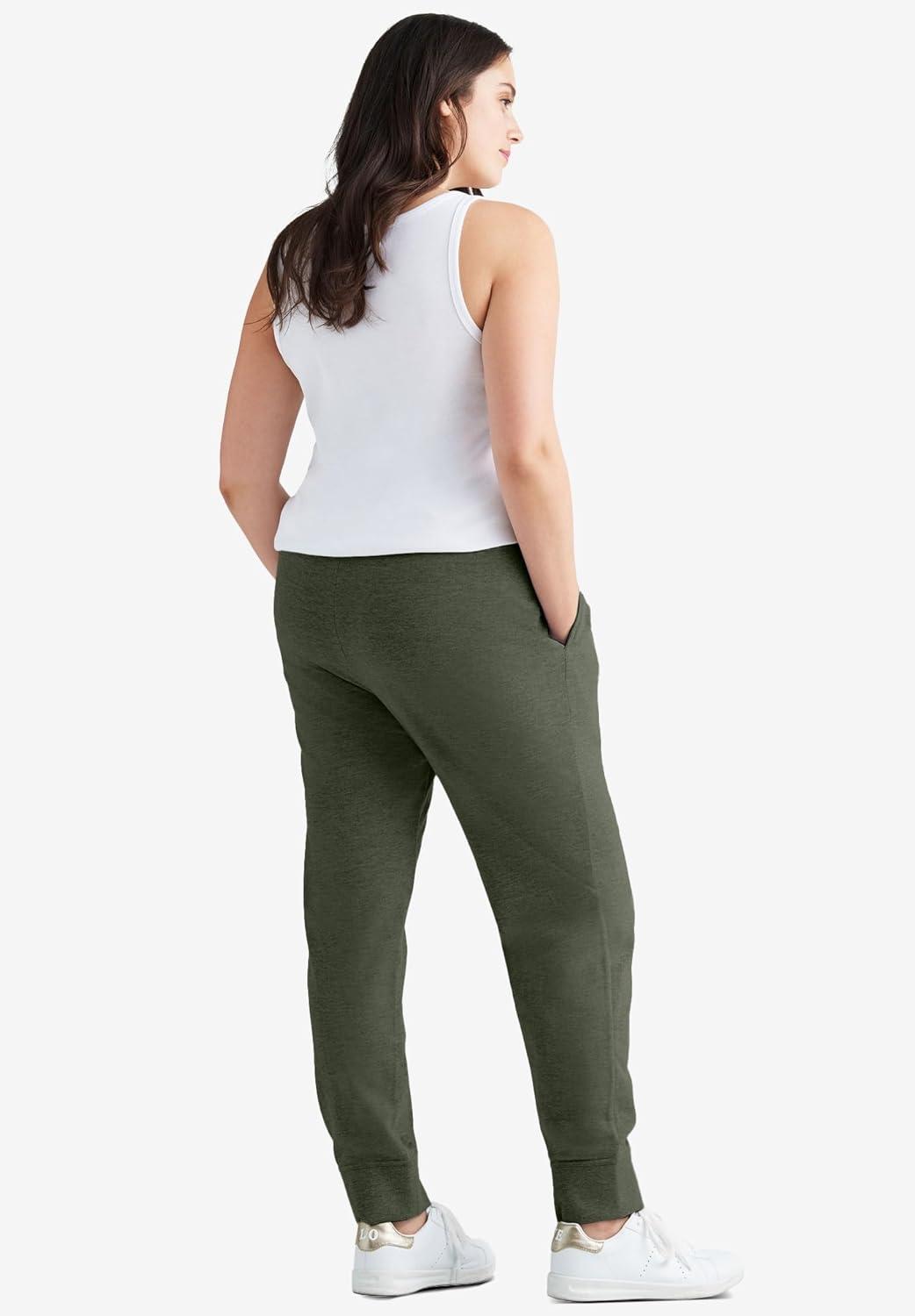 image:imageellos Plus Size Studio French Terry Drawstring Elastic Waistband JoggerDeep Olive