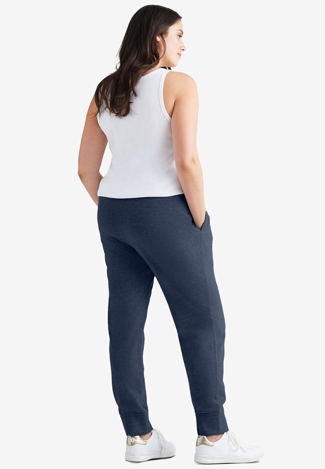 image:imageellos Plus Size Studio French Terry Drawstring Elastic Waistband JoggerNavy