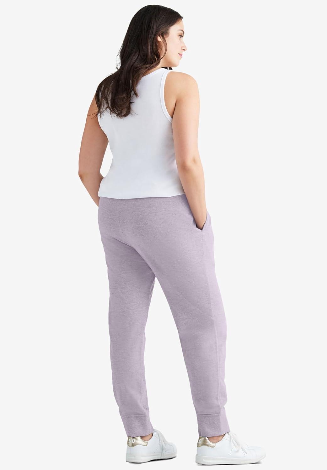 image:imageellos Plus Size Studio French Terry Drawstring Elastic Waistband JoggerRaspberry Sorbet
