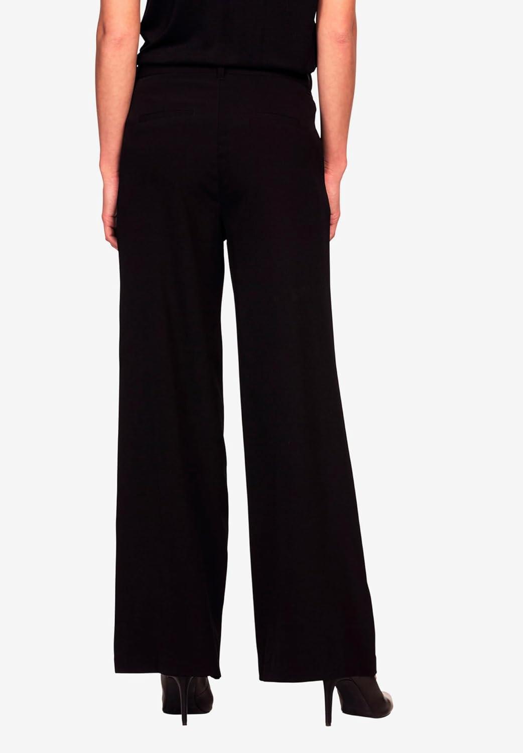 image:imageellos Plus Size Woven Wide Leg PantsBlack