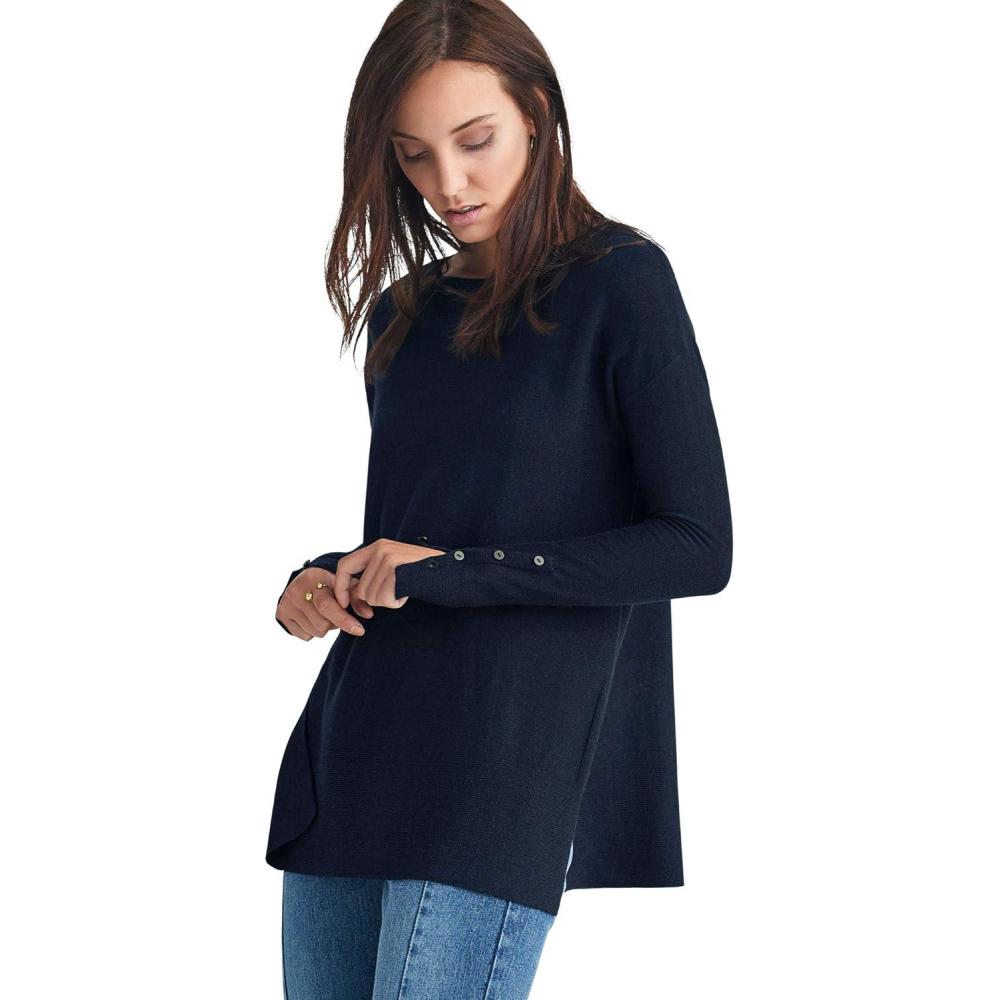 image:imageEllos Plus Size Boatneck Sweater TunicNavy