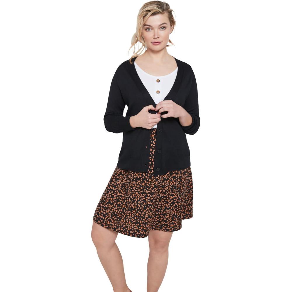 image:imageEllos Plus Size Boxy CardiganBlack