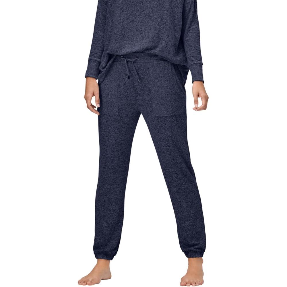 image:imageEllos Plus Size Marled Knit Jogger PantsMarled Navy