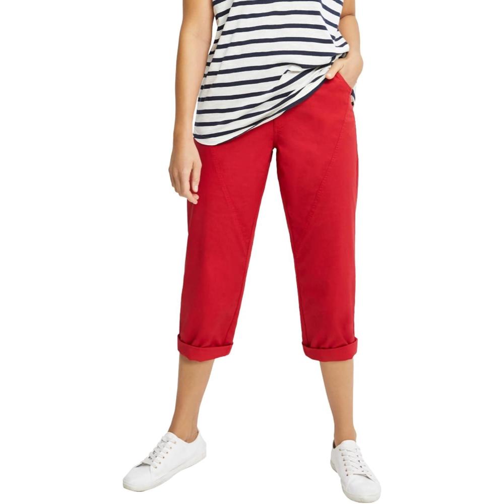 image:imageEllos Plus Size Seamed CaprisChili Red