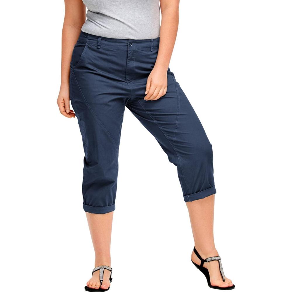 image:imageEllos Plus Size Seamed CaprisRich Navy
