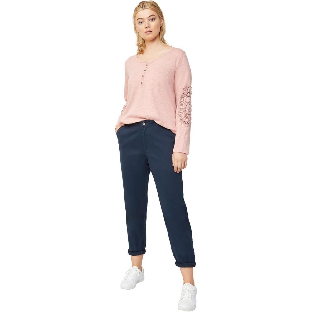 image:imageellos Comfortable Womens Plus Size Modern Stretch Chino Pants Slim Fit Work amp CasualNavy