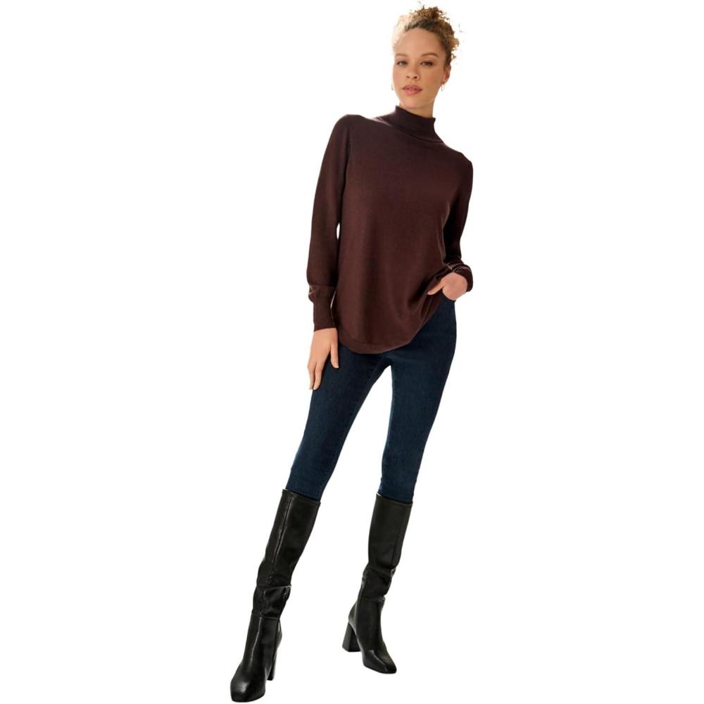 image:imageellos Plus Size Audrey Turtleneck SweaterChocolate