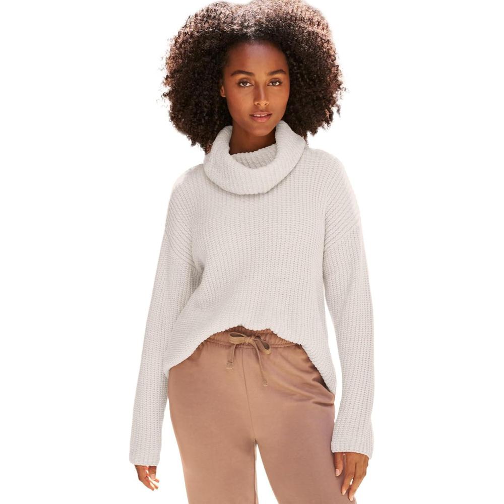 image:imageellos Plus Size Chenille Turtleneck SweaterStone