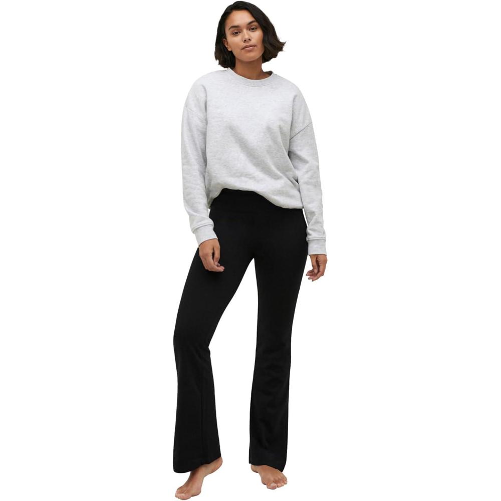 image:imageellos Plus Size Cotton Spandex Bootcut LeggingsBlack