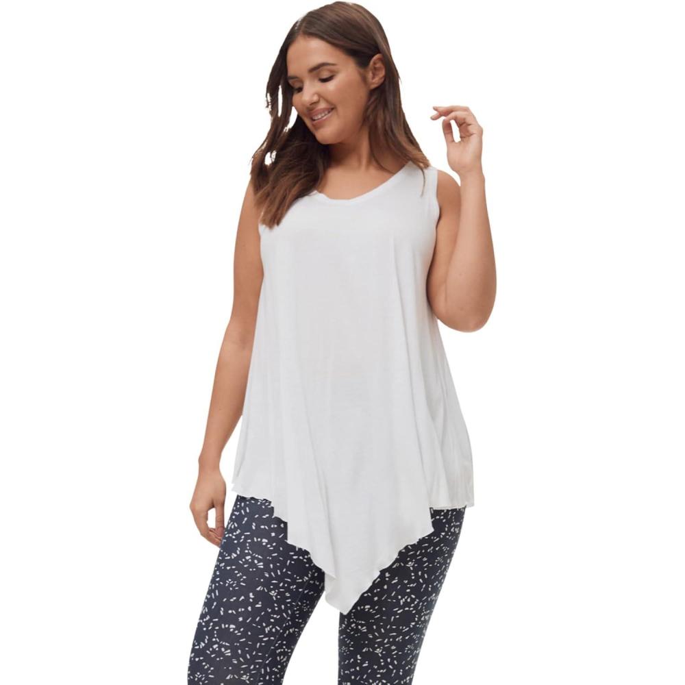 image:imageellos Plus Size Cotton Spandex Capri Length LeggingsNavy White Print